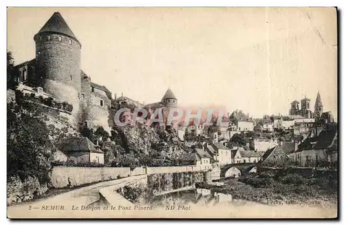 Cartes postales Semur Le donjon e tle pont Pinard