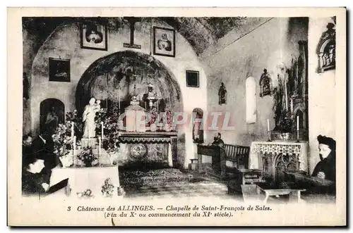 Cartes postales Chateaux des Allinges Chapelle de Saint Francois de Sales