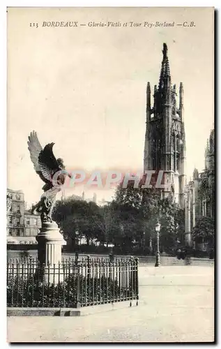 Cartes postales Bordeaux Gloria Victis et Tour pey Berland