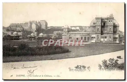 Cartes postales Dieppe Le casino et le chateau