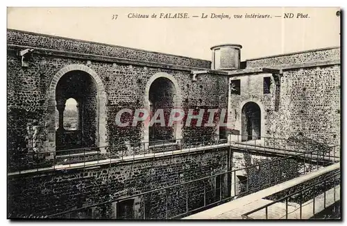 Ansichtskarte AK Chateau de Falaise Le donjon vue interieure