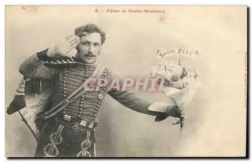 Cartes postales Fantaisie Homme Uniforme Militaria Fetes et porte bonheur