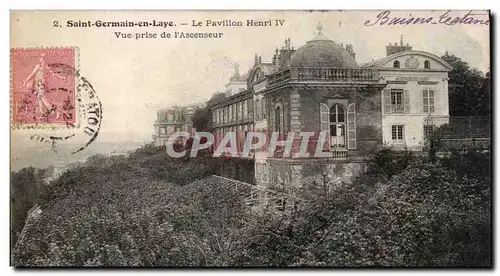 Cartes postales Saint Germain en Laye Le pavillon Herni IV Vue prise de l&#39ascenseur