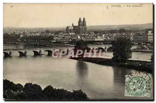 Cartes postales Tours Vue generale