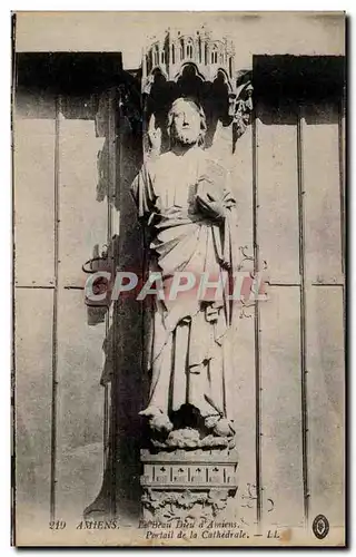 Cartes postales Amiens Le beau dieu d&#39Amiens Portail de la cathedrale