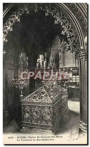 Paris Cartes postales Eglise St Etienne du Mont Le tombeau de Ste GEnevieve