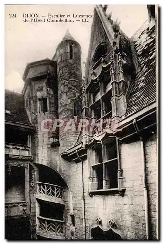 Ansichtskarte AK Dijon Escalier et lucarnes de l&#39hotel chambellan