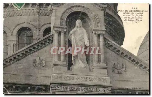 Cartes postales Paris Montmartre Statue du christ