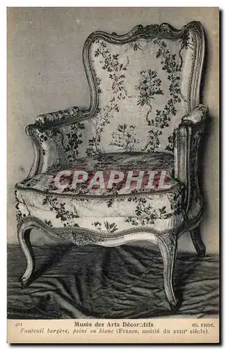 Cartes postales Paris Musee des Arts decoratifs Fauteuil Bergere