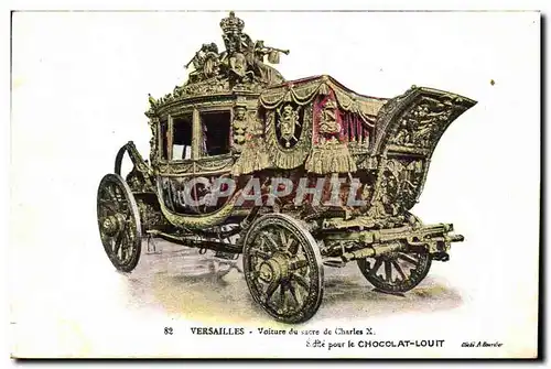 Versailles Cartes postales Voiture du sacre de Charles X