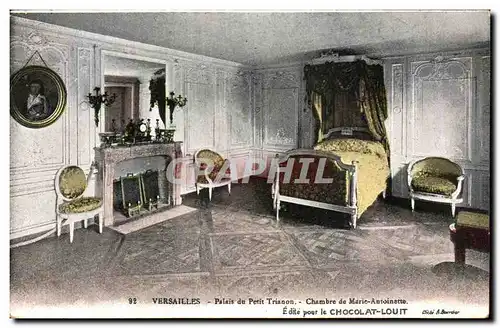 Versailles Cartes postales Palais du Petit Trianon Chambre de Marie Antoinette