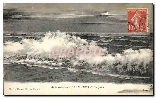 Berck plage Ansichtskarte AK Effet de vagues