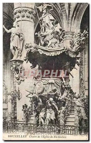 Cartes postales Bruxelles Chaire de l&#39eglise de Ste Gudule