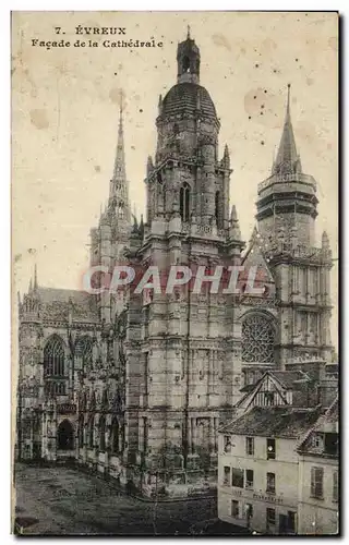 Evreux Cartes postales Facade de la cathedrale