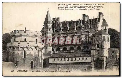 Cartes postales Amboise Le chateau