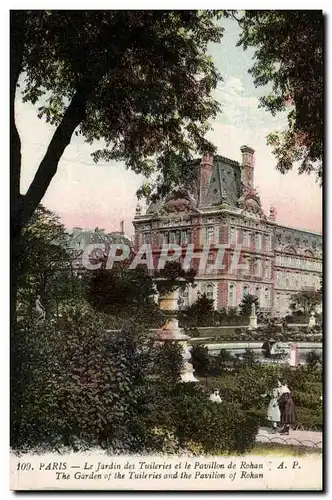 Paris Ansichtskarte AK Jardin des Tuileries et pavillon de Rohan