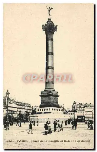 Paris Ansichtskarte AK Place de la Bastille et colonne de Juilet