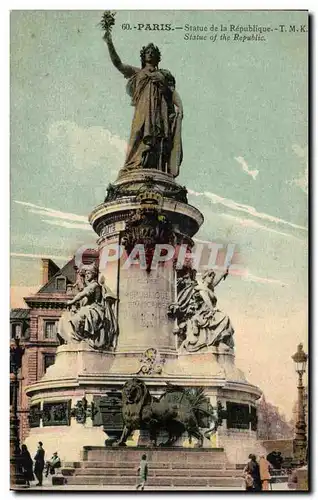 Paris Ansichtskarte AK Statue de la Republique Lion