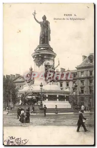 Paris Ansichtskarte AK Statue de la Republique Lion