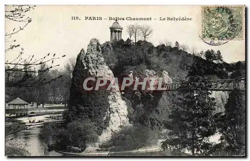 Paris Ansichtskarte AK Buttes Chaumont Le Belvedere