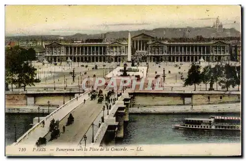 Paris Cartes postales Panorama vers la place de la concorde et la Seine