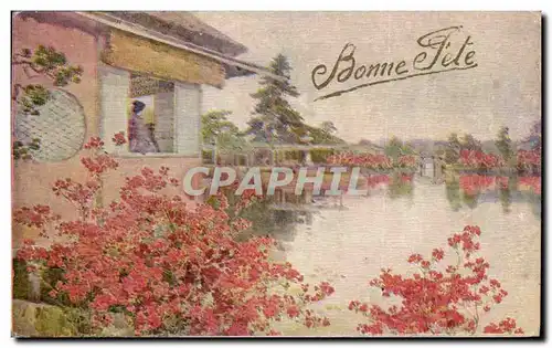 Cartes postales FAntaisie Bonne fete Asia Asie Japon Nippon Japan