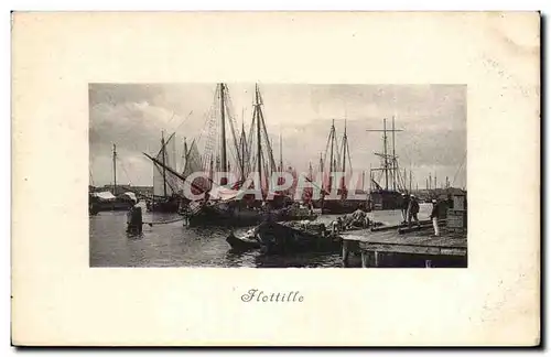 Cartes postales Fantaisie Bateaux Flotille