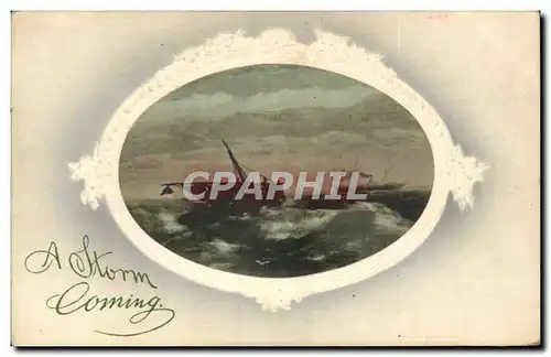 Cartes postales Fantaisie Bateau Marine (en relief )