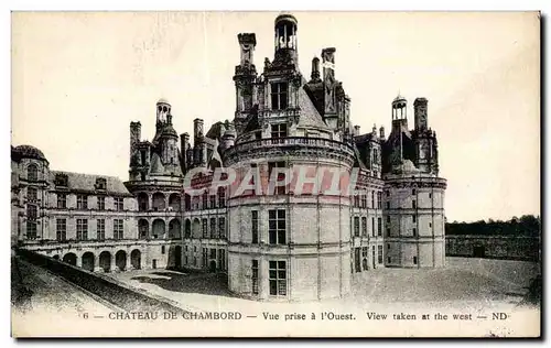 Cartes postales Chateau de Chambord Vue prise a l&#39Ouest