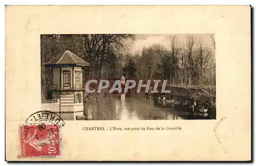 Cartes postales Chartres L&#39Eure vue prise du pont de la Courtille