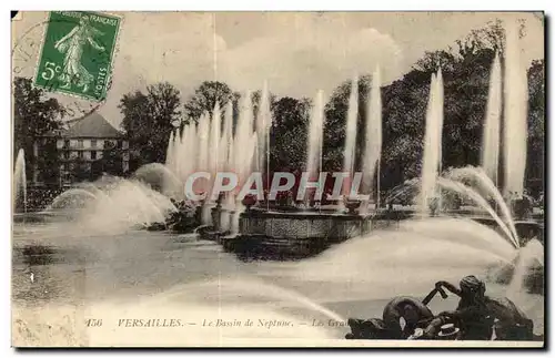 Cartes postales Versailles Le bassin de Neptune Les grandes eaux