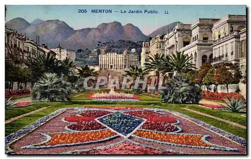 Cartes postales Menton Le jardin public