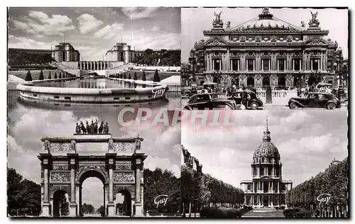 Cartes postales moderne Paris Le palais de Chaillot opera arc de triomphe Carrousel