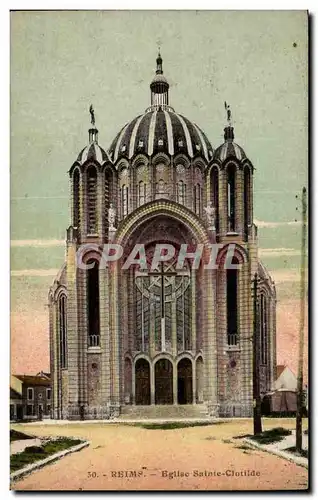 Cartes postales Reims Eglise Sainte Clotilde