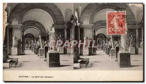 Paris Cartes postales Louvre SAlle des Antiques Vues Stereoscopiques