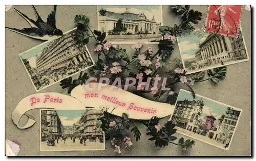 Paris Ansichtskarte AK Avenue de l&#39opera Souvenir de Paris Grand palis Moulin rouge Redmill