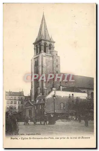 Paris Cartes postales Eglise St GErmain des Pres Vue prise de la rue de Rennes