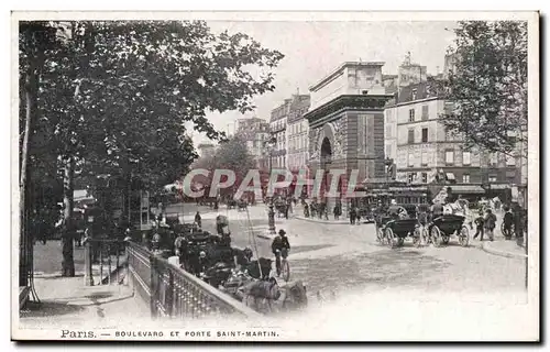 Paris Cartes postales Boulevard et porte St Denis