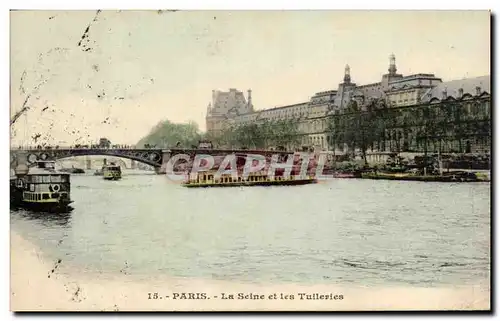 Paris Ansichtskarte AK La Seine et les Tuileries