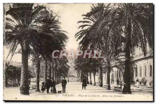 Toulon Ansichtskarte AK Place de la liberte Allee des palmiers