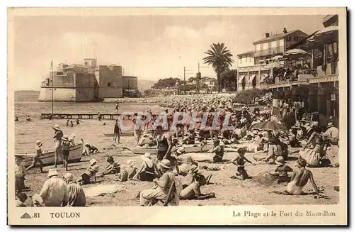 Toulon Ansichtskarte AK La plage et le fort de Mourillon