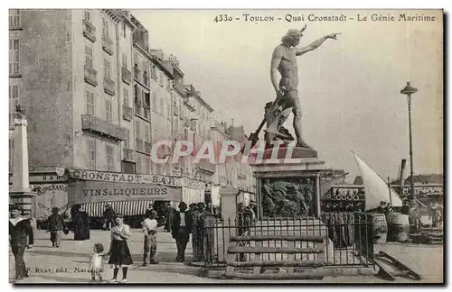 Toulon Ansichtskarte AK Quai Cronstadt Le genie maritime