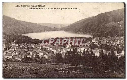 Cartes postales Gerardmer Le lac vu des pentes du Costet