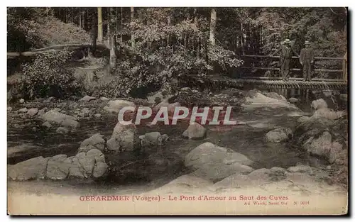 Ansichtskarte AK Gerardmer Le pont d&#39amour au saut des cuves