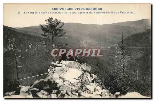 Ansichtskarte AK Vue sur la vallee de Munster prise des rochers du nouveau sentier de Frankental