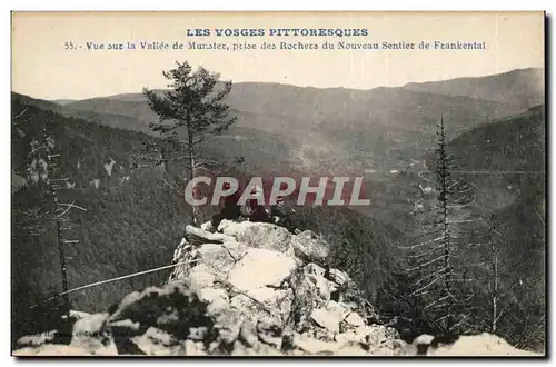 Cartes postales Vue sur la vallee de Munster prise des rochers du nouveau sentier de Frankental