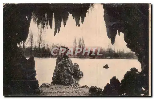 Paris Cartes postales Bois de Vincennes Vue prise de l&#39interieur de la grotte