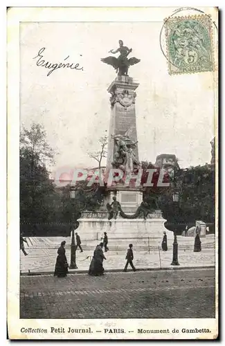 Paris Cartes postales Monument de Gambetta