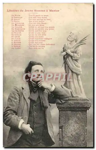 Cartes postales Fantaisie Litanies du jeune homme a marier