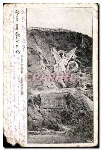 Cartes postales Fantaisie Grusse aus Halle Kaiserdenkmal